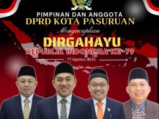 Pimpinan dan Anggota DPRD Kota Pasuruan Mengucapkan Dirgahayu Republik Indonesia ke-79