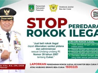 Pj. Bupati Pasuruan Dr. Nurkholis, S.Sos., M.Si., CIPA, CIHCM ; Stop Peredaran Rokok Ilegal Tahun 2024